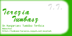 terezia tumbasz business card